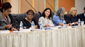 The San Ysidro school board meeting at Ocean View Hills School, Oct. 11, 2018.