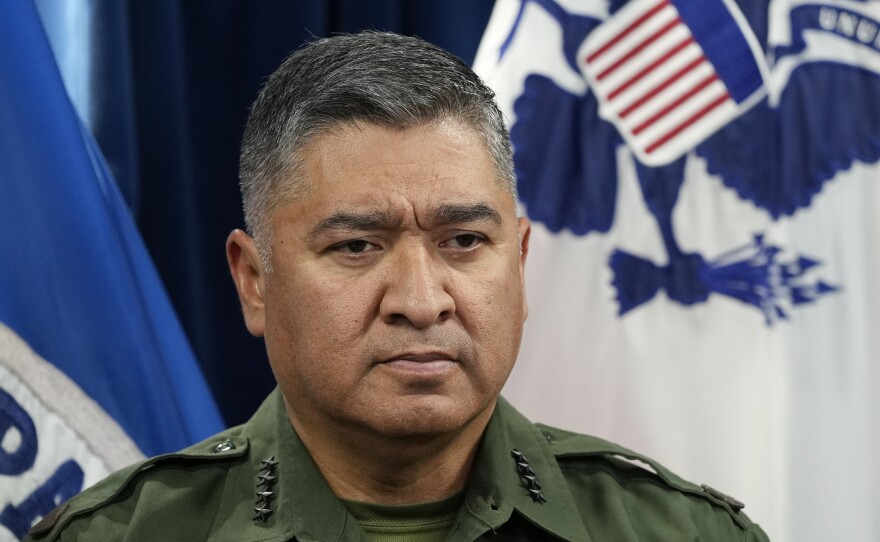 U.S. Border Patrol Chief Raul Ortiz listens during a news conference, Jan. 5, 2023, in Washington. The head of the U.S. Border Patrol is stepping down following major changes at the U.S.-Mexico border that came with the end of Title 42 pandemic restrictions. Ortiz said in a note to staff Tuesday, May 30, obtained by The Associated Press, that he has decided to retire effective Friday, June 30. 