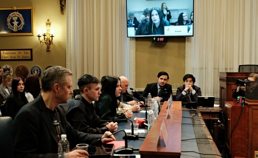 <em>Ksenia Koldin gave remarks to the U.S. Helsinki Commission on Jan. 31, 2024.</em>