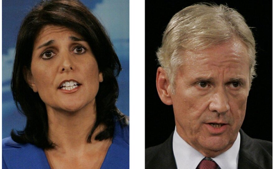 State Rep. Nikki Haley and state Attorney General Henry McMaster, two of the four GOP gubernatorial candidates in South Carolina.