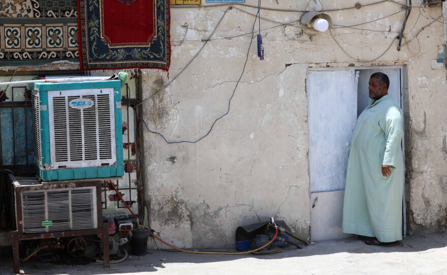A hot summer scene from Baghdad on July 7, 2021.