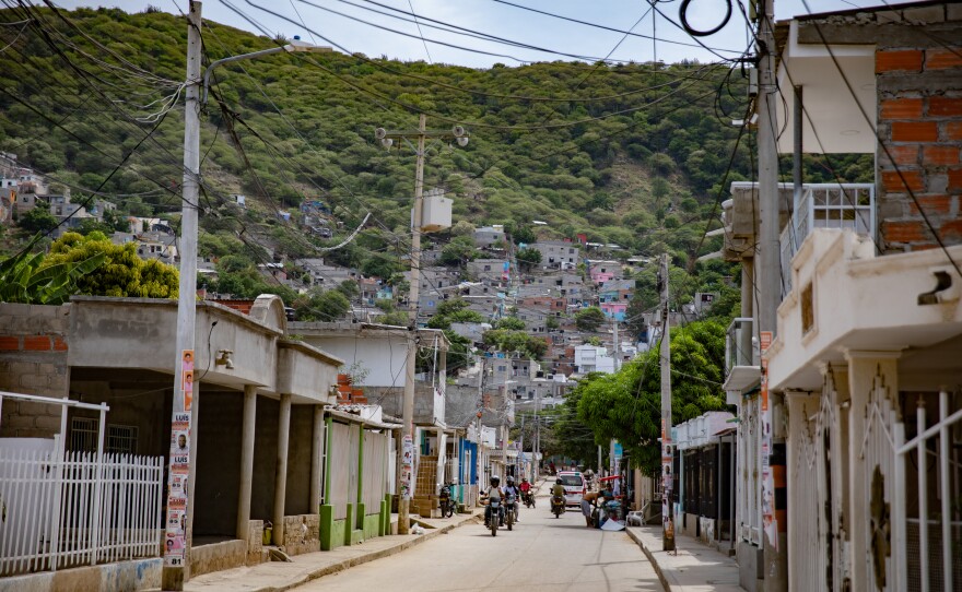 La Paz sits on the hilly outskirts of downtown Santa Marta, Colombia.