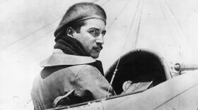 French aviator Roland Garros pictured in the cockpit of an aircraft in 1911.