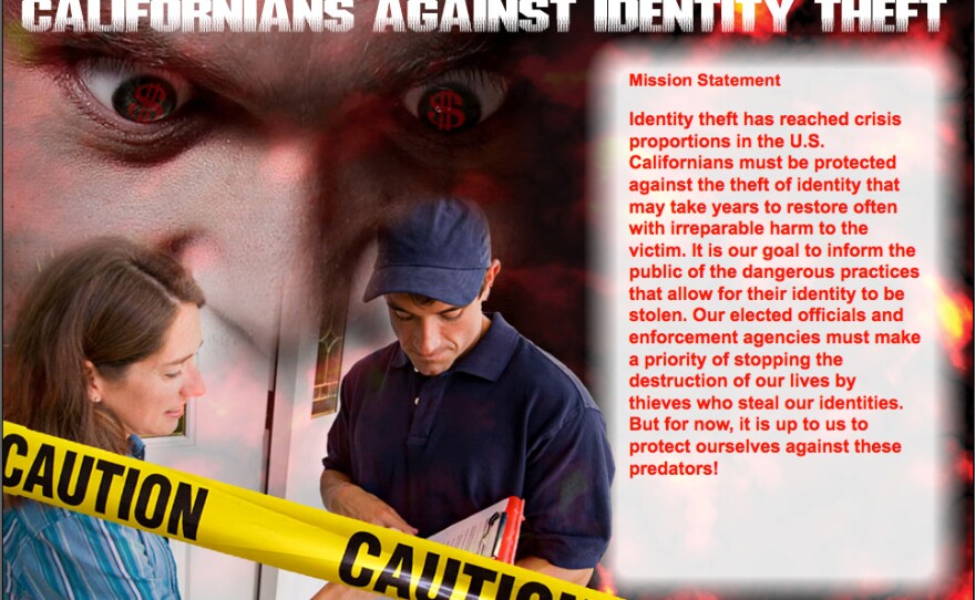 Image from the Californians Against Identity Theft website.