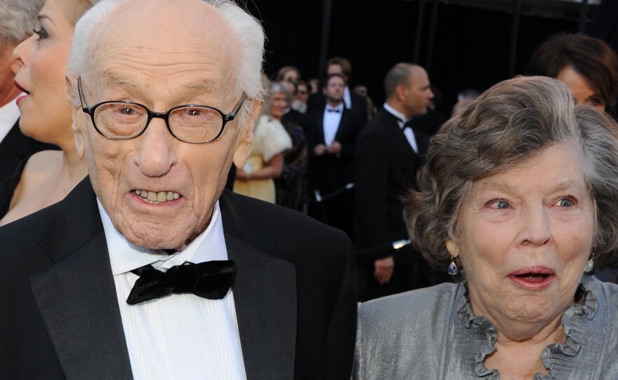 Eli Wallach arrives at the 2011 Academy Awards with his wife, Anne Jackson. Wallach has reportedly died at age 98.