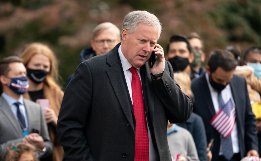 Former White House chief of staff Mark Meadows is one of four former advisers to then-President Donald Trump who were issued subpoenas Thursday by the House select committee investigating the Jan. 6 insurrection at the U.S. Capitol.