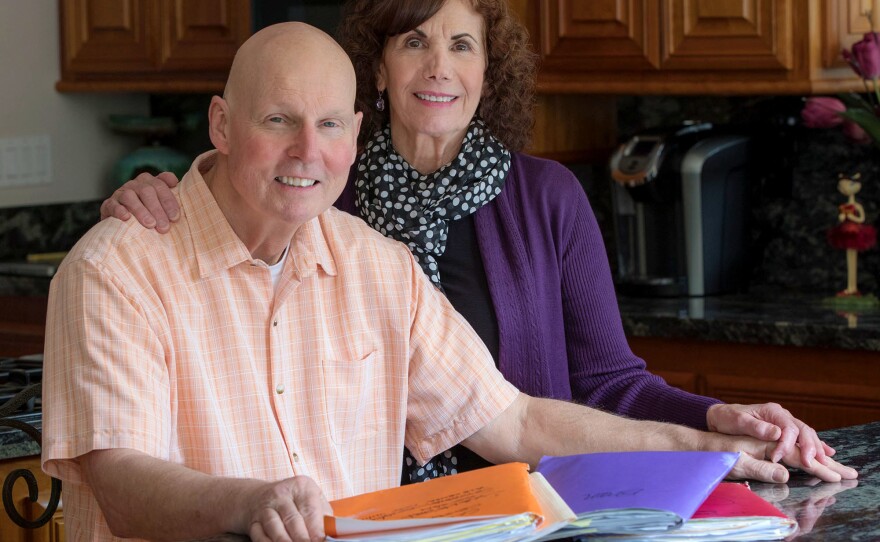 Krahne, here with his wife, Audrey, says that delaying cancer treatment because of its cost "was an educated risk that we didn't take lightly."