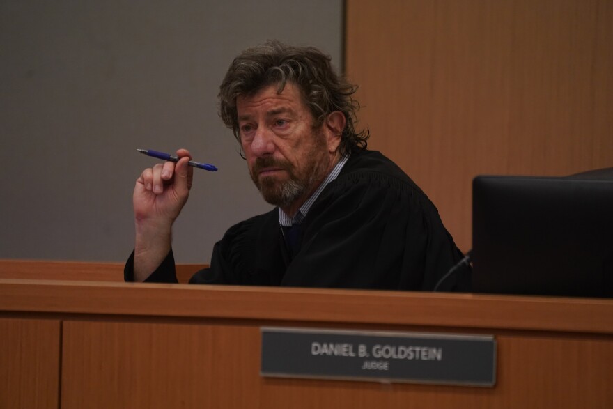 Judge Daniel Goldstein presides over White and Lightfoot's trial. San Diego, Calif. April 15, 2024.