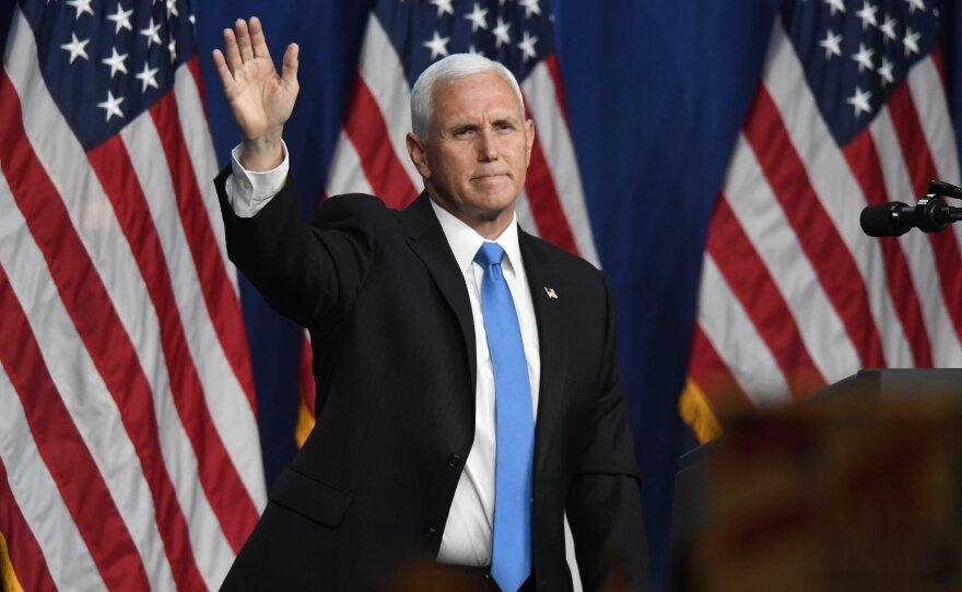 Pence is next in line to succeed to the presidency should President Trump's health decline.