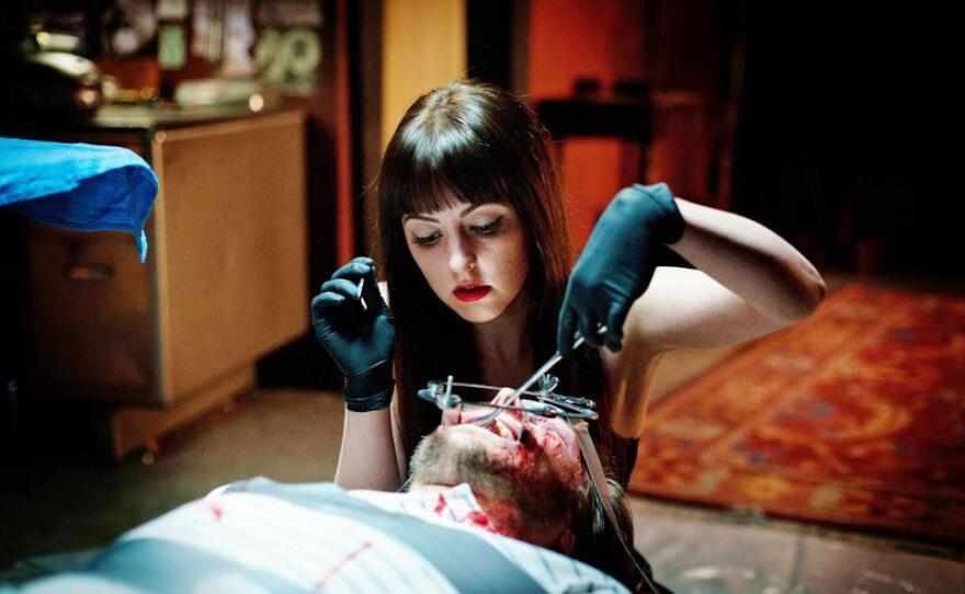Katherine Isabelle as "American Mary," from the Twisted Twins, Jen and Sylvia Soska.
