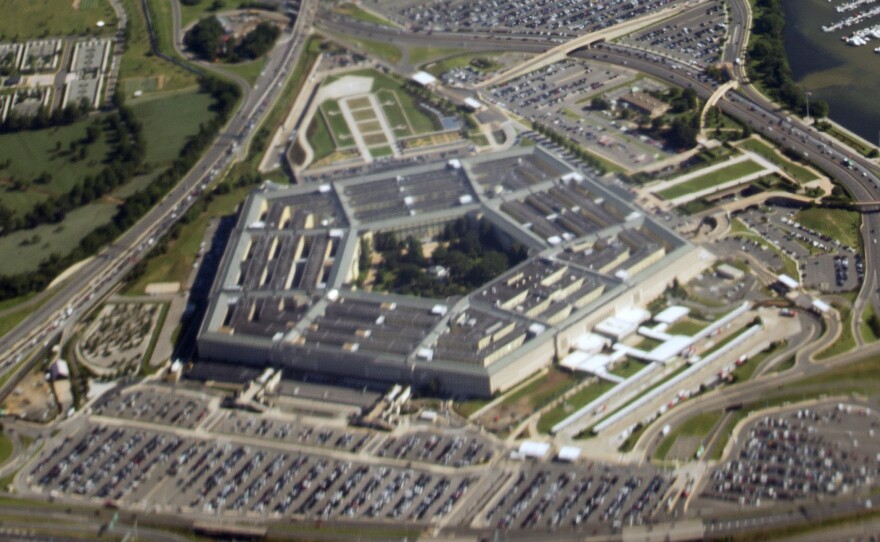 The Pentagon building complex is seen from Air Force One is shown in this undated photo.