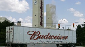 A Budweiser truck turns into Anheuser-Busch's Columbus brewery Tuesday, July 15, 2008, in Columbus, Ohio.