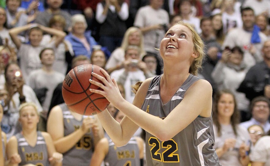 Ten thousand people filled the arena to watch Lauren Hill of Mount Saint Joseph play the first game of her college basketball career. Hill has a rare form of cancer, and doctors say she has a few months to live.
