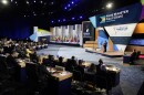 Bahamas Prime Minister Philip Davis speaks during a plenary session at the Summit of the Americas, Friday, June 10, 2022, in Los Angeles.