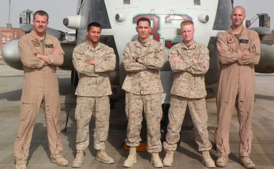 Capt. Nathan McHone, far left, was a pilot with the Marines. "He always wanted to fly," says his mother Sylvia McHone. Joining the military gave him the chance to fly the very best equipment.
