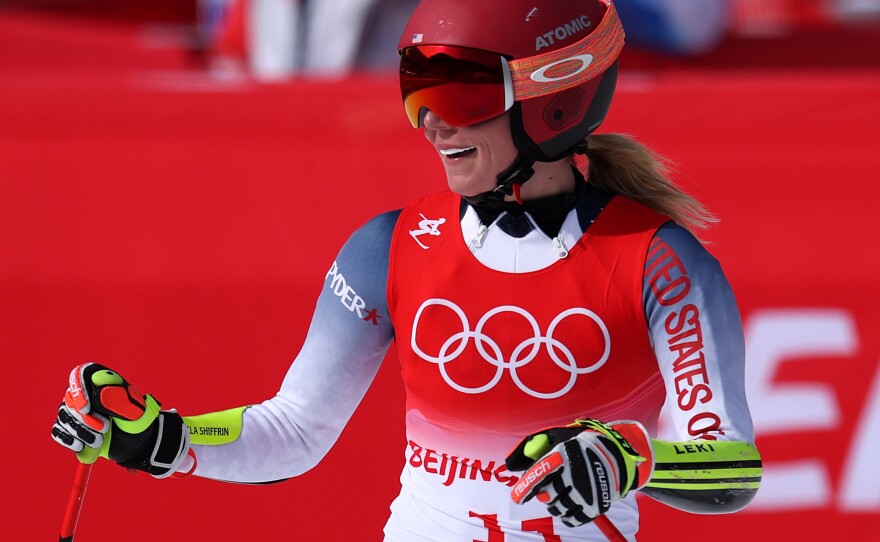 "I just skied strong, and it's a really big relief to be here now in the finish, having skied a run well," Mikaela Shiffrin said after her performance in the Super-G at the Beijing 2022 Winter Olympics.