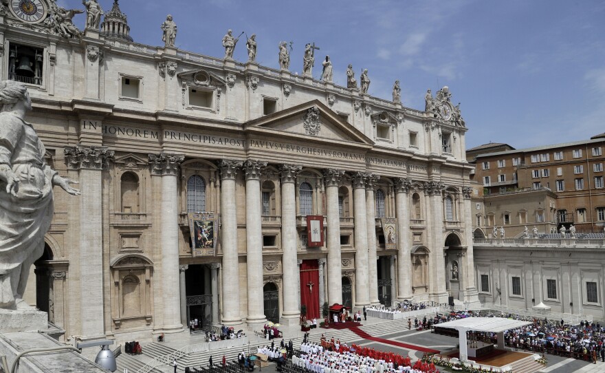 A view of St. Peter's Square during a Pentecost Mass celebrated by Pope Francis Sunday. A day later, the Vatican issued a document denying gender identity is a choice.