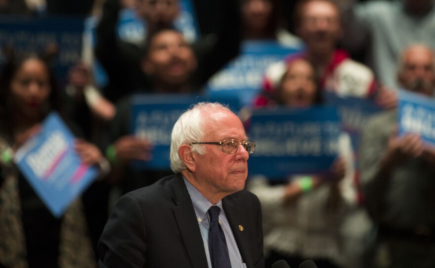 Sen. Bernie Sanders campaigns in Pennsylvania before the state's April 26 primary.