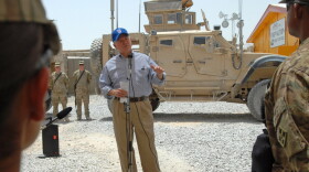 Defense Secretary Robert Gates has sought to raise rates on military health insurance paid by working-age retirees. This week, he spoke to troops at Forward Operating Base Walton in Kandahar, Afghanistan.