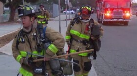 San Diego Fire-Rescue crews respond to a fire at Clairemont High School, April 15, 2015.
