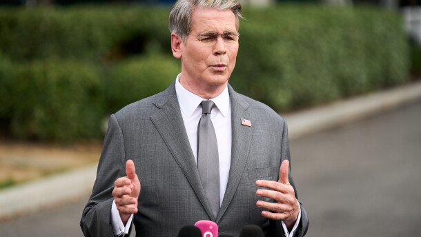 Treasury Secretary Scott Bessent speaks to members of the media outside the White House in Washington, Thursday, Aug. 20, 2026.