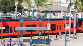 The San Ysidro Transit Center is shown on June 17, 2021. Transportation projects, including the county’s trolley system, are funded in part by the San Diego Association of Governments