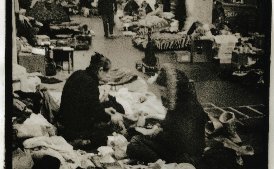Refugees shelter in a subway station in Kharkiv, Ukraine, in April.