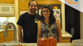 Rayan Kaskos and his wife Zeena Faraj in their Spring Valley home on November 18, 2016. They are celebrating their first Thanksgiving as American citizens.