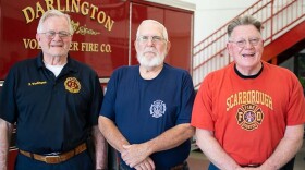 Robert Worthington, Buddy Tester and Jerry Scarborough, three volunteer firefighters in Maryland, are all over the age of 65.