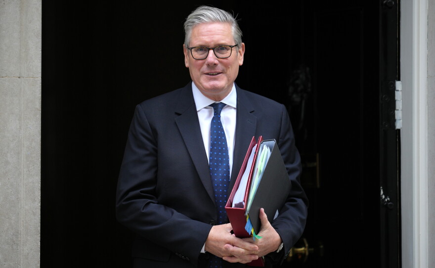 Britain's Prime Minister Keir Starmer leaves 10 Downing Street to attend the weekly session of Prime Minister's Questions in parliament in London, Wednesday, June 10, 2026.
