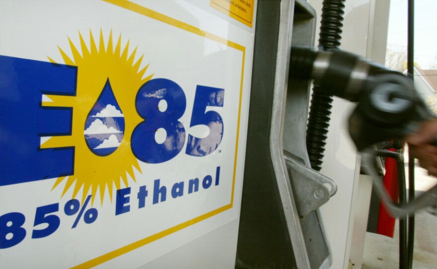 A 45-cent-per-gallon government subsidy for ethanol producers ended earlier this year, but there's still a mandate that forces refineries to blend ethanol with gasoline. Before the mandate, refineries used about half as much ethanol as they do today.