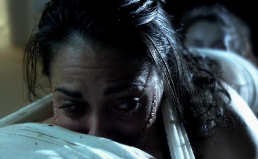 Ashley C. Williams in "The Human Centipede"