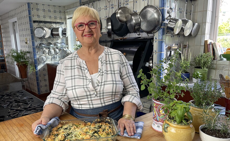 Lidia is excited to start the day together and cook up something delicious.