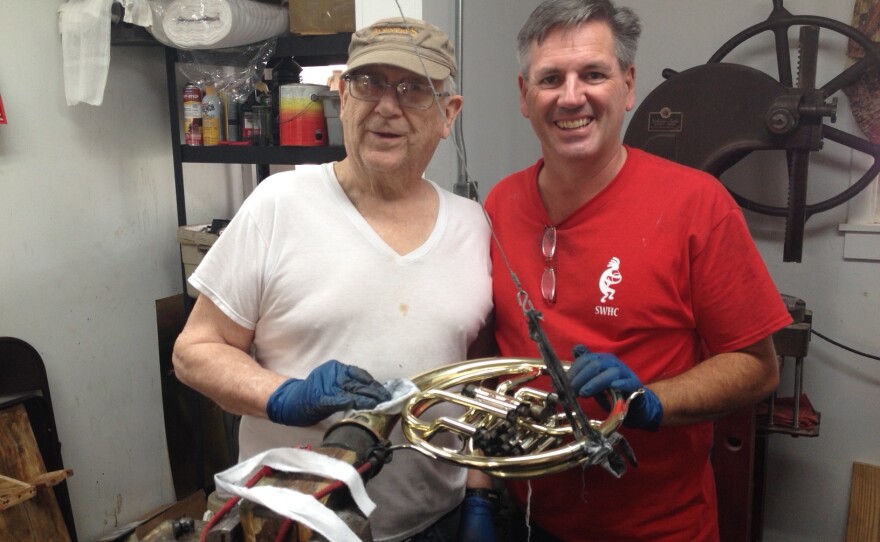 Doug Hall is shown with his mentor, George McCracken, in this undated photo.