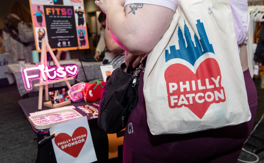 An attendee shops at the Philly FatCon marketplace last month. The convention, which was hosted by Temple University in in Philadelphia, Pa., featured panels, wellness classes and a marketplace of vendors and event sponsors.