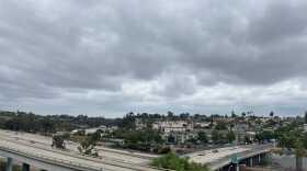 Cloudy skies over the Golden Hill neighborhood on Oct. 24, 2020.