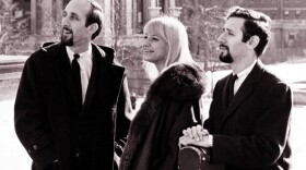 Noel Paul Stookey, Mary Travers and Peter Yarrow from the trio Peter, Paul & Mary.