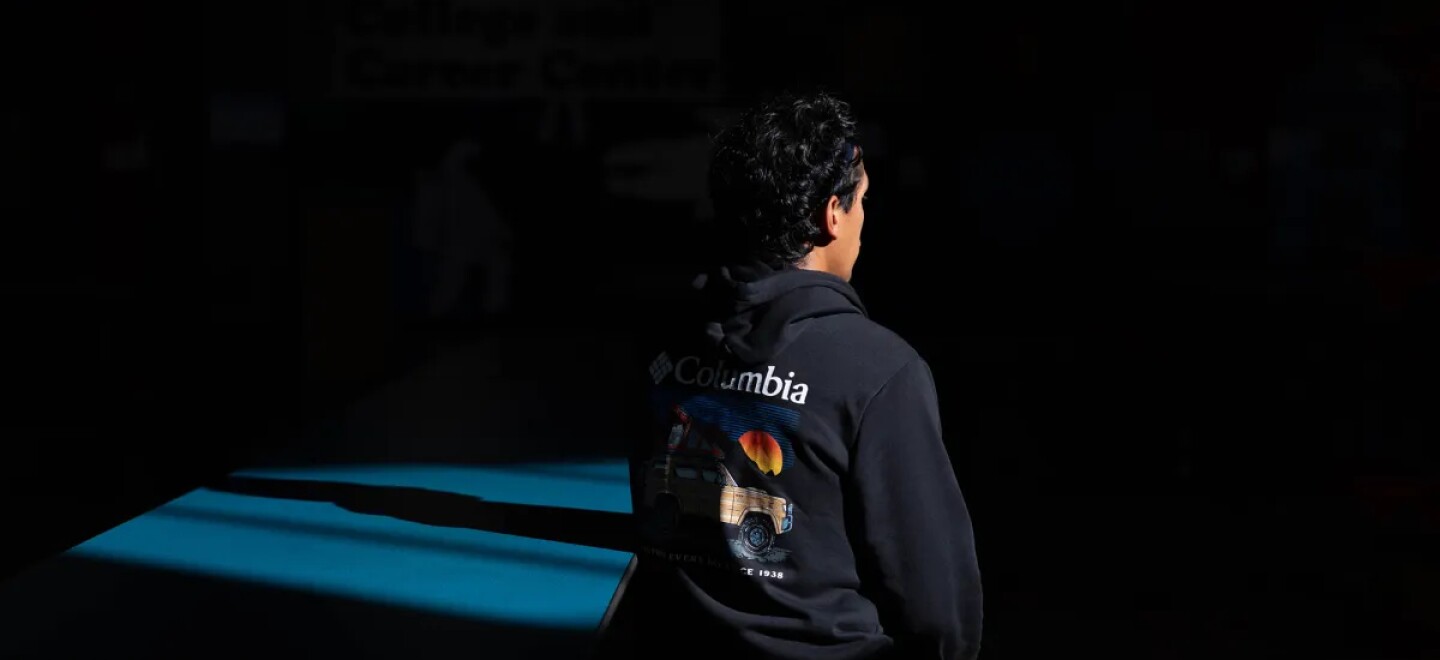 H.R., a physical education teacher at a high school in the West Contra Costa Unified School District, on Nov. 7, 2025. H.R., who immigrated to the U.S. two years ago, may have to return to his home country due to a new H-1B visa fee implemented by the Trump administration.