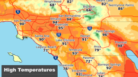 The forecast is shown in this graphic, April 9, 2018. 