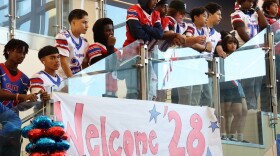 Crawford High School students listen to speakers on Aug. 12, 2024, the first day of the 2024-2025 school year.