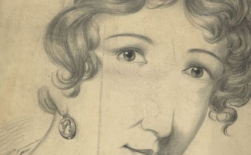 Sketch of an unidentified woman, between 1830 - 1860.