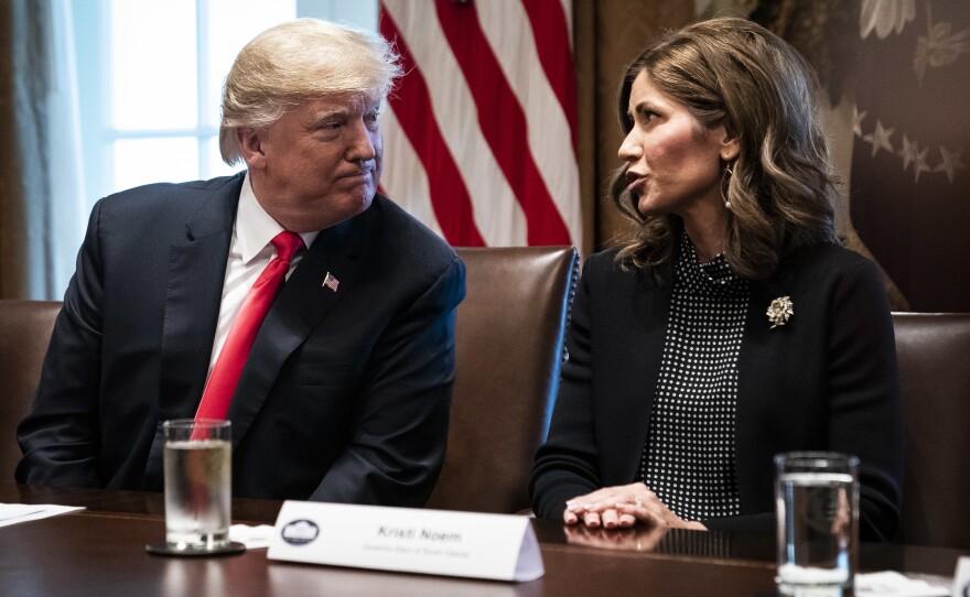 South Dakota Republican Gov. Kristi Noem, an ally of President Trump, says she will continue to take a "targeted" approach and not issue a statewide stay-at-home order. City leaders in the state, including the mayor of Sioux Falls, where there has been an outbreak at a meat-processing plant, are begging the state for tighter restrictions.