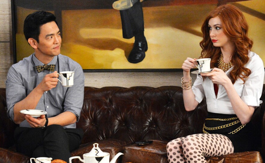 John Cho (left) appears with Karen Gillan in the new ABC comedy, Selfie.