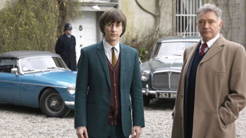 Lee Ingleby as Detective Sergeant John Bacchus and Martin Shaw as Chief Inspector George Gently in "Inspector George Gently."  