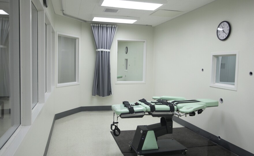The death chamber of the lethal injection facility at San Quentin State Prison in San Quentin, Calif.