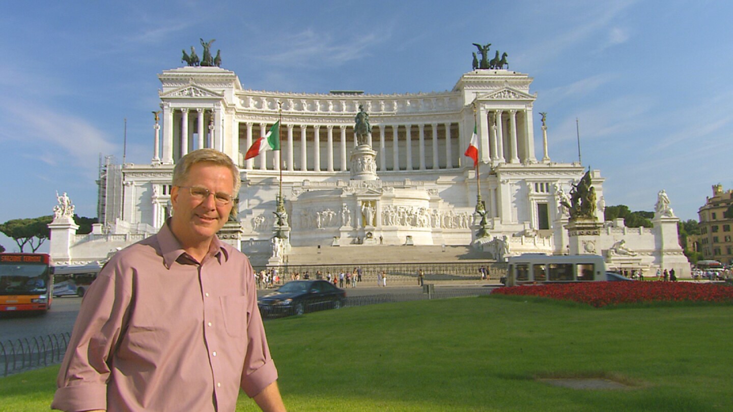 Rick at the Victor Emmanuel Monument, Rome.