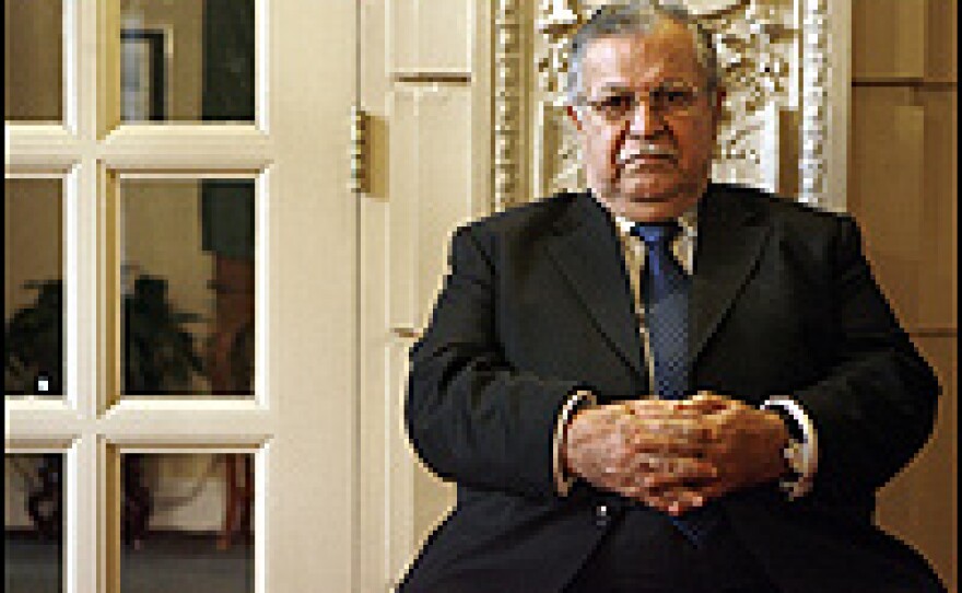 Talabani awaits a Monday meeting with former CIA chief George Tenet.