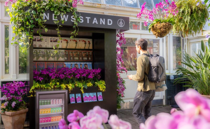 There are Easter Eggs throughout the show. Here, all the publications' names have been changed to be flower related.