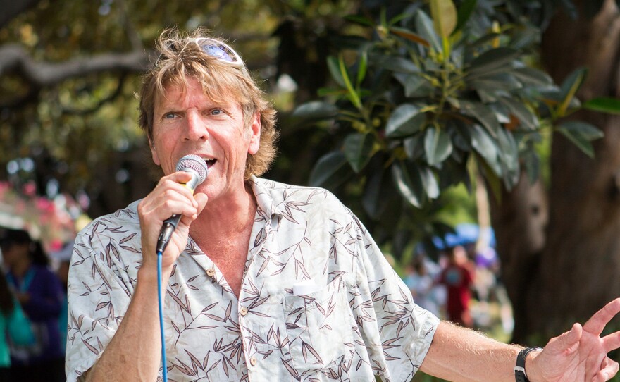 Tim Bomba is a triathlete and race announcer. He overcame his own fear of swimming and now he helps others do the same.