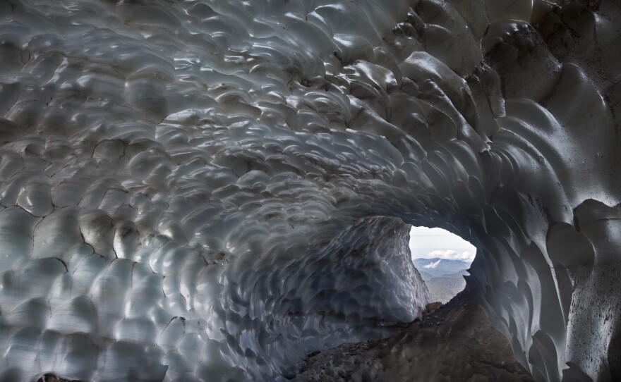 A cave called Snow Dragon, in a glacier on the western face of Mount Hood, is part of a system of passages explored in the past two years.